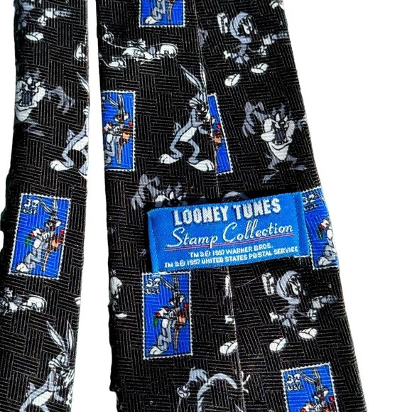 Vintage Looney Tunes Stamp Collection Tie Bugs Marvin Taz Tweety - Picture 4 of 6